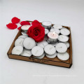 Hot selling factory wholesale high quality 100pcs per bag white tealight candle with aluminum holder